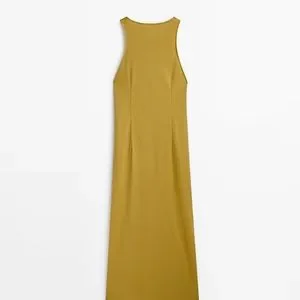 Massimo Dutti【NEW】Midi dress with knotted neckline Massimo Dutti Midi Dress with Knot Detail | Wardrobe Icons